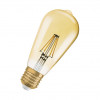 OSRAM LED Lampe 6,5W 725lm 2400K E27 dimmbar Filament Gold