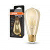 OSRAM LED Lampe 6,5W 725lm 2400K E27 dimmbar Filament Gold