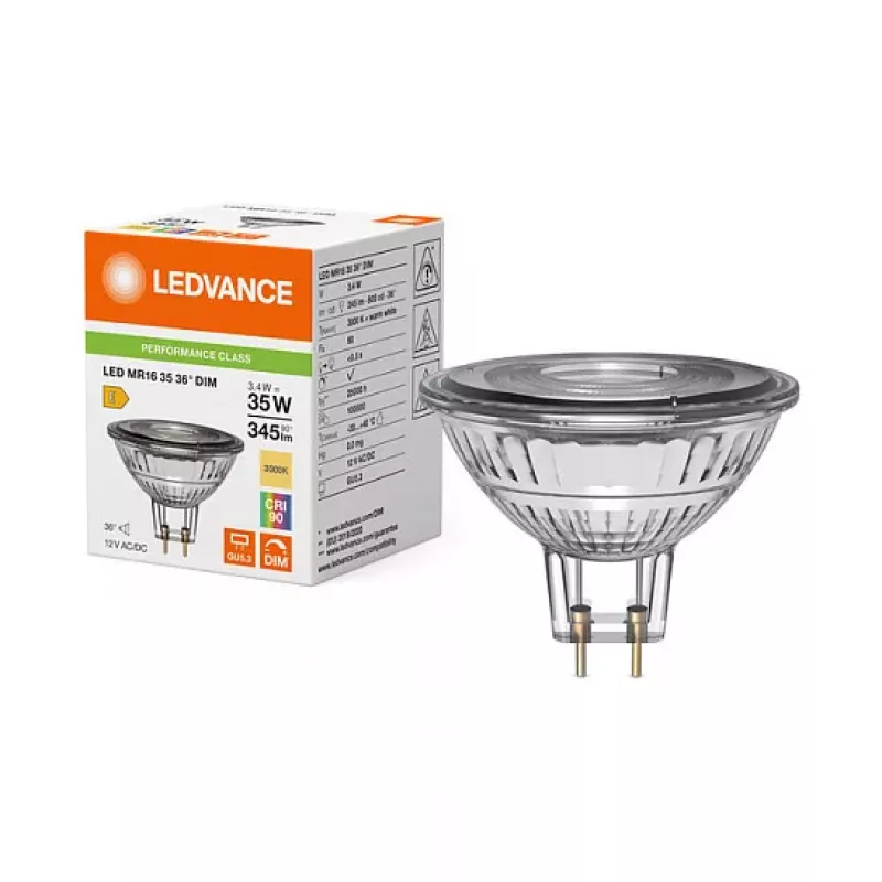 Osram LED MR16 3,4W 930 GU5.3 dimmbare Niedervolt-LED-Reflektorlampe