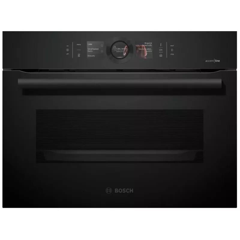 Bosch CSG856RC7 Einbau-Kompaktbackofen mit Dampffunktion, 47L, Touch Control, Home Connect