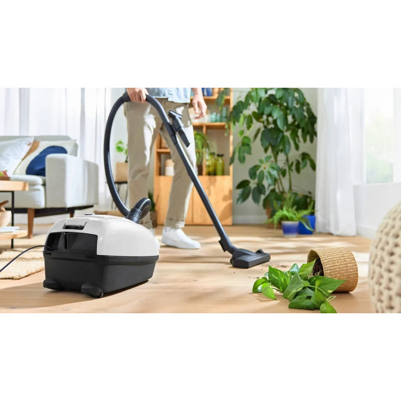 Bosch BGL38WH2 Beutel-Staubsauger, 600 W, Weiß/Anthrazit