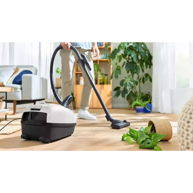 Bosch BGL38WH2 Beutel-Staubsauger, 600 W, Weiß/Anthrazit