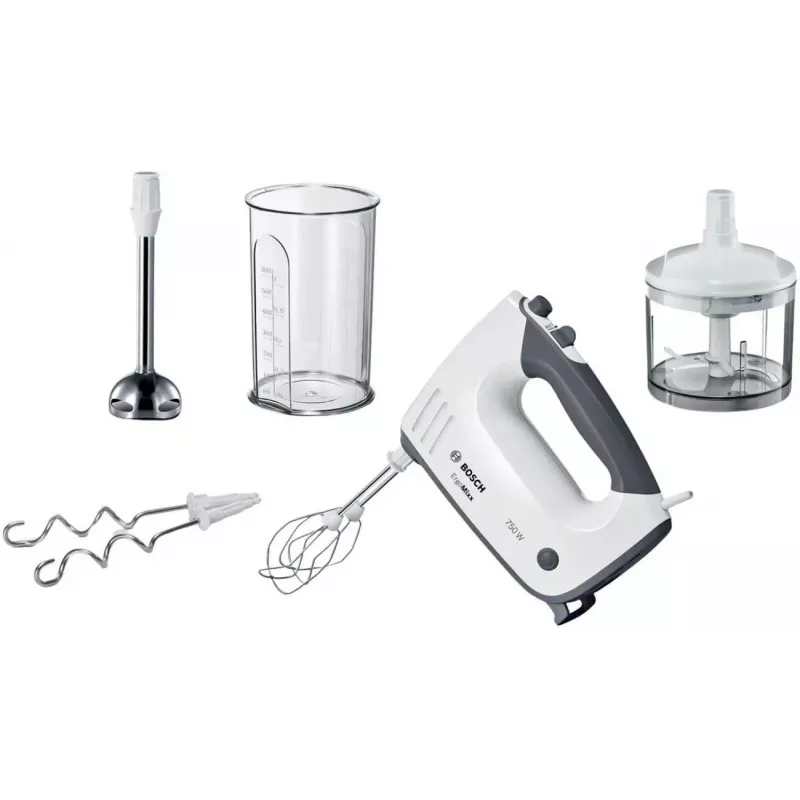 Bosch MFQ37480 ErgoMixx Handrührer, 750 W, Weiß/Grau