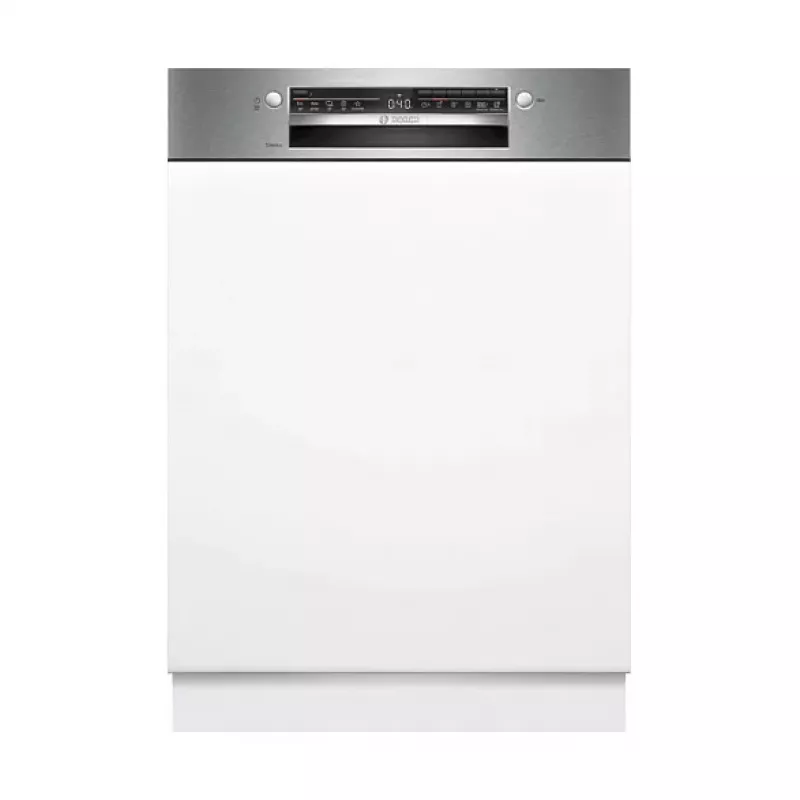 BOSCH SMI2HTS06E teilintegrierter Geschirrspüler, Energieklasse C, 60 cm, 46 dB, 9,5 L, 5 Programme, Vario Körbe, Edelstahl