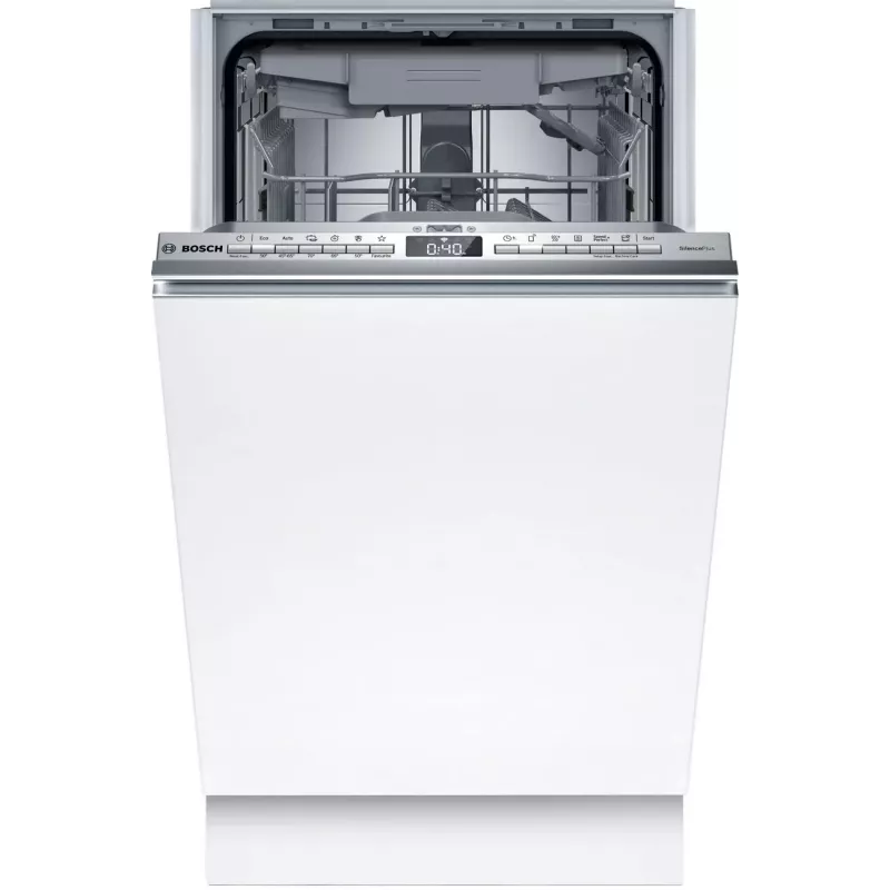 Bosch SPV4HMX12E vollintegrierte schmale Geschirrspülmaschine, 10 Maßgedecke, Energieklasse D, 46 dB, Home Connect, Weiß