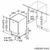 Bosch SPV4HMX12E vollintegrierte schmale Geschirrspülmaschine, 10 Maßgedecke, Energieklasse D, 46 dB, Home Connect, Weiß