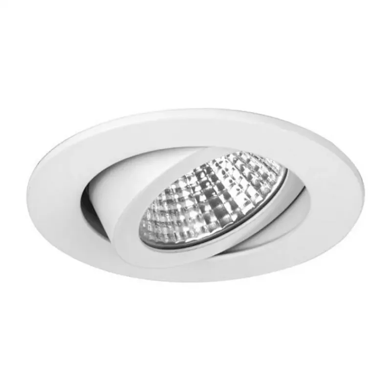Brumberg 12353073 DAMITA Runder LED-Deckenspot 6W 3000K Weiß IP65 Schwenkbar