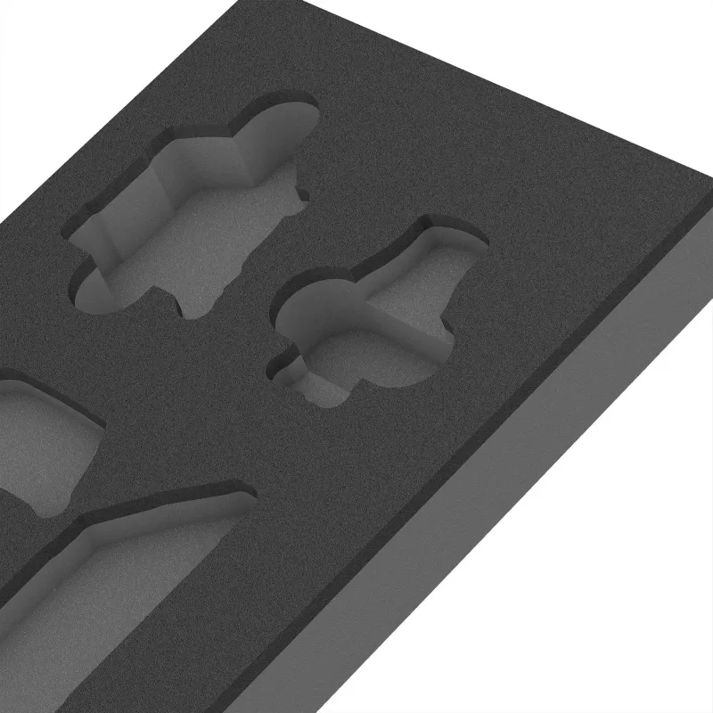 WERA 9840 Schaumstoffeinsatz für L-Schlüsselsatz 1 (Schwarz/Grau, für Tool Rebel Werkstattwagen)