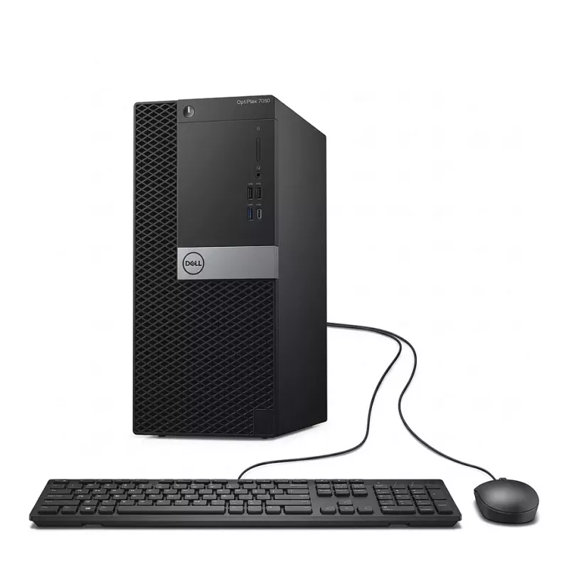 Dell OptiPlex 7070 MT Desktop PC, Intel Core i5-9500, 16GB RAM, 512GB SSD + 2TB HDD, Windows 11 Pro, Schwarz