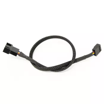 Watercool 4-Pin PWM Verlängerungskabel, Schwarz - 30cm
