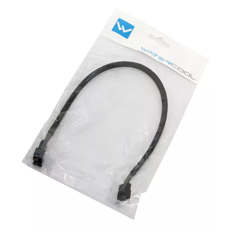 Watercool 4-Pin PWM Verlängerungskabel, Schwarz - 30cm