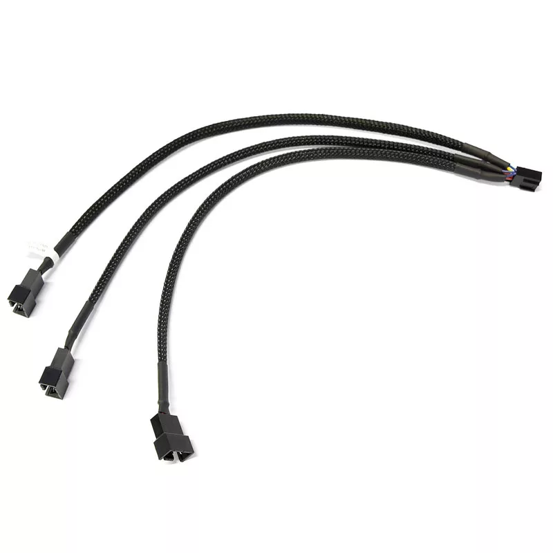 Watercool Y-Splitter 3-Fan PWM, Black - 30cm