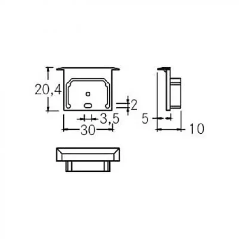 Brumberg 53066070 Endkappen-Set QUALITYFLEX Weiß