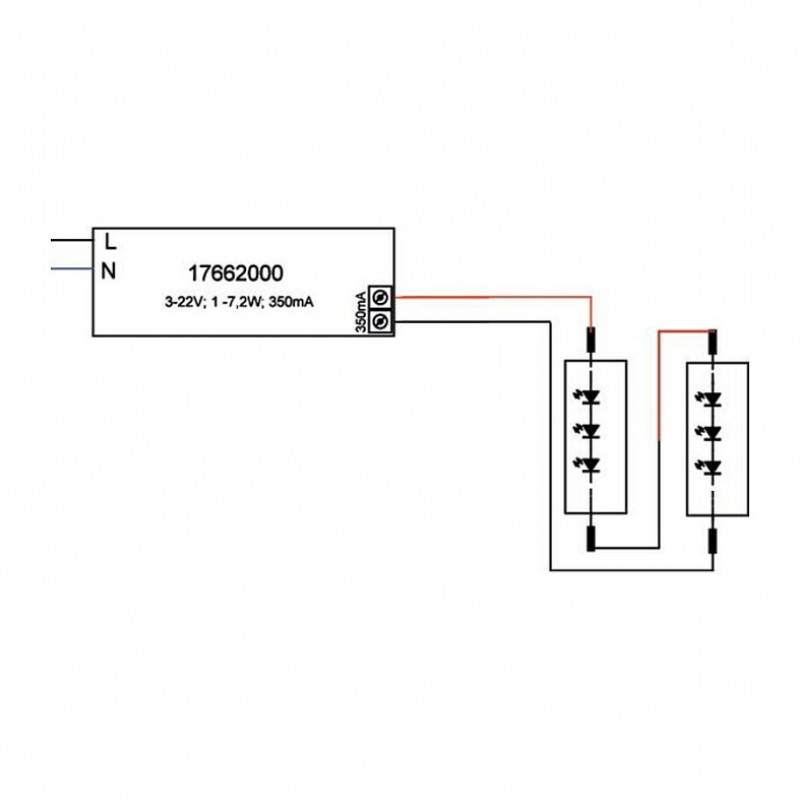 Brumberg 17662000 LED Konstantstromtreiber 7,2W 350mA 230V Schwarz
