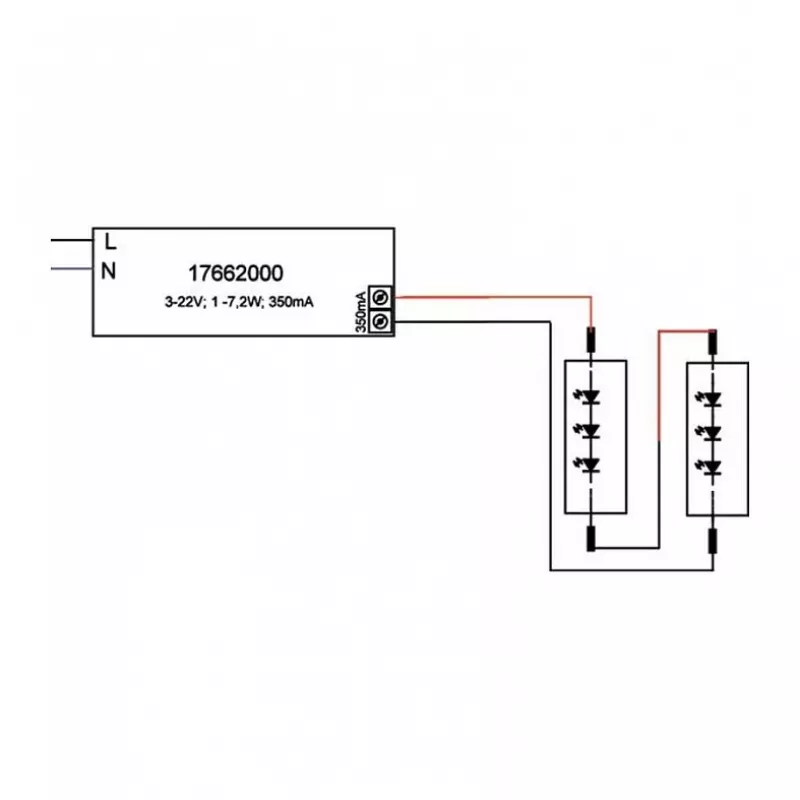 Brumberg 17662000 LED Konstantstromtreiber 7,2W 350mA 230V Schwarz