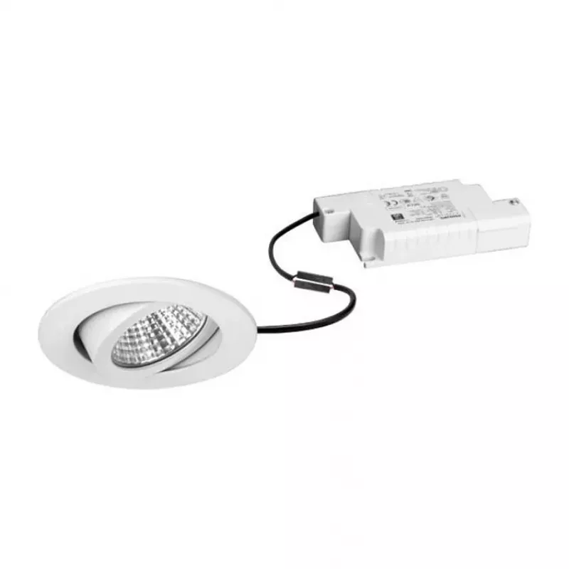 Brumberg 39353073 DAMITA LED Deckenstrahler Rund Weiß 6W 230V IP65 Schwenkbar Phasenabschnitt dimmbar 3000K Warmweiß