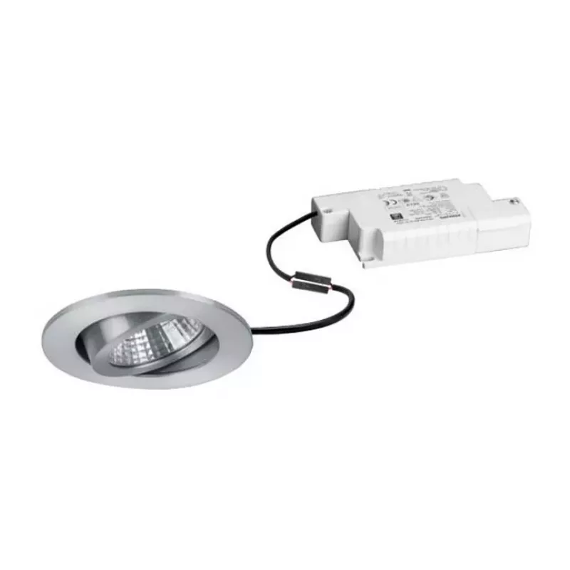 BRUMBERG DAMITA LED Einbau-Strahler Set rund Aluminium 6W 230V IP65 schwenkbar phasenanschnitt-dimmbar 3000K