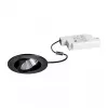 BRUMBERG DAMITA Runder LED-Einbaustrahler 6W 480lm 3000K Warmweiß IP65 Schwarz Schwenkbar 30° Phasenabschnitt dimmbar 230V