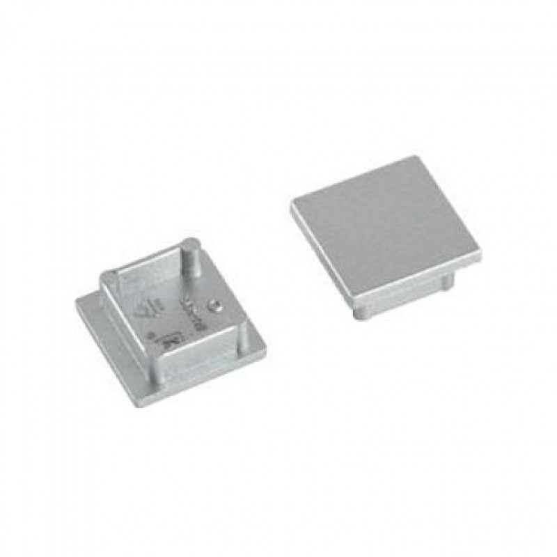 Brumberg 53039260 Endkappen-Set für QUALITYFLEX LED-Profile, Silber, Kunststoff