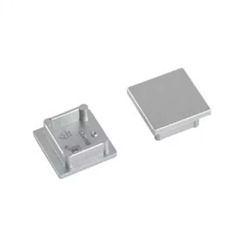 Brumberg 53039260 Endkappen-Set für QUALITYFLEX LED-Profile, Silber, Kunststoff