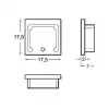 Brumberg 53039260 Endkappen-Set für QUALITYFLEX LED-Profile, Silber, Kunststoff