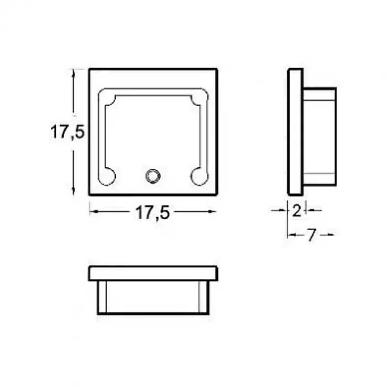 Brumberg 53039260 Endkappen-Set für QUALITYFLEX LED-Profile, Silber, Kunststoff