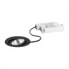 Brumberg 39363183 BB03 Runde Einbau-LED-Strahler-Set, 6W, 230V, schwenkbar, Schwarz, 3000K, phasendimmbar