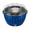 LotusGrill G280 U Blau tragbarer Holzkohlegrill mit rauchfreier Technologie