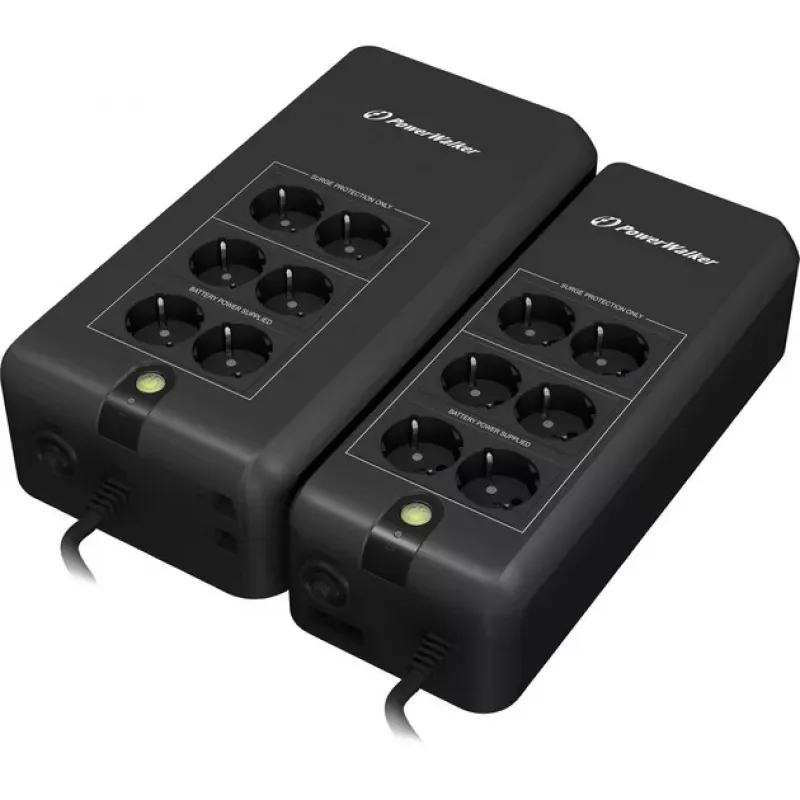 Bluewalker PowerWalker VFD 800 APFC USV - 800 VA / 420 W - 6 Schuko-Steckdosen - Schwarz