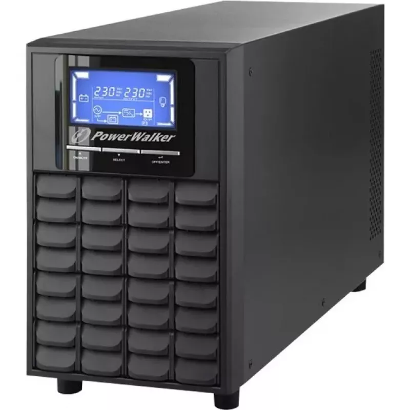 Bluewalker PowerWalker VFI 2000C LCD USV - 1600W / 2000VA - Online Double Conversion - 4x IEC C13 - USB & RS-232 - Tower