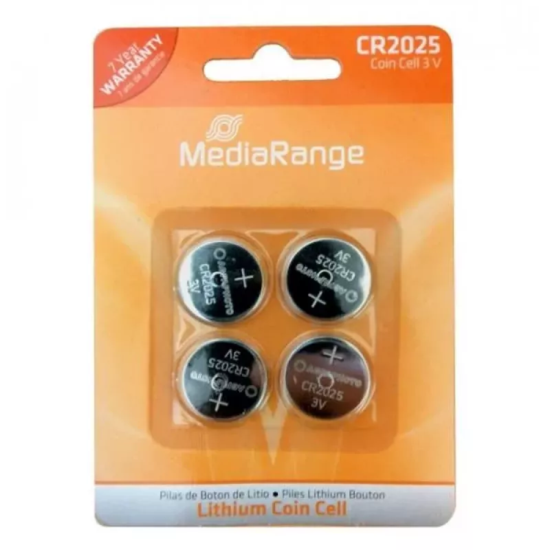 MEDIARANGE MRBAT131 CR2025 Lithium-Knopfzelle 3V 160mAh 4er-Pack