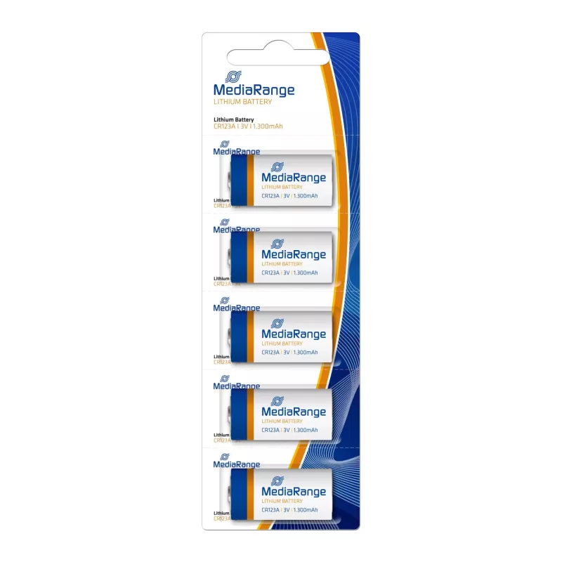 MEDIARANGE MRBAT150 CR123A 3V Lithium-Batterie 5er-Pack