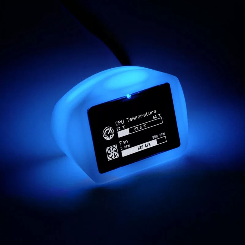 AQUA COMPUTER VISION Glow Desktop-Einheit mit IR-Empfänger und Temperaturmessung