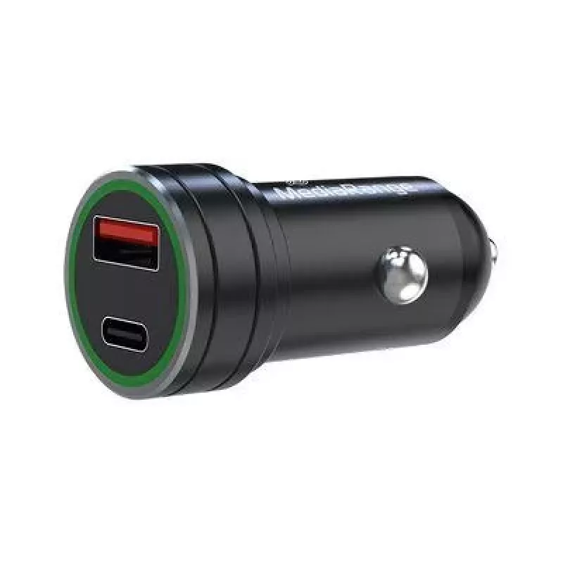 MEDIARANGE MRMA120 20W USB-C Car Charger with Power Delivery, Black