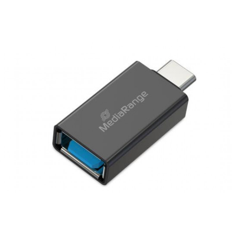 MEDIARANGE MRCS216 USB-A auf USB-C Adapter, Schwarz, 5 Gbit/s