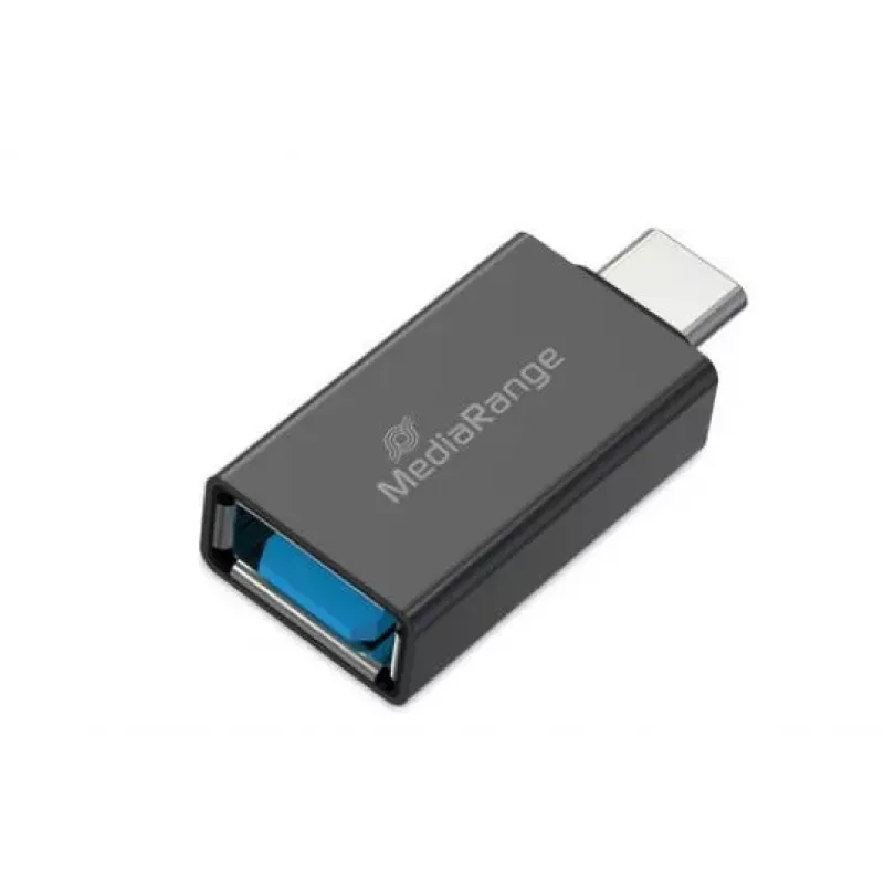 MEDIARANGE MRCS216 USB-A auf USB-C Adapter, Schwarz, 5 Gbit/s