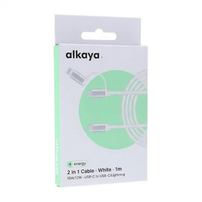 ALKAYA Speed Flex Braided Data Cable 65W 1m White (CL-60006)