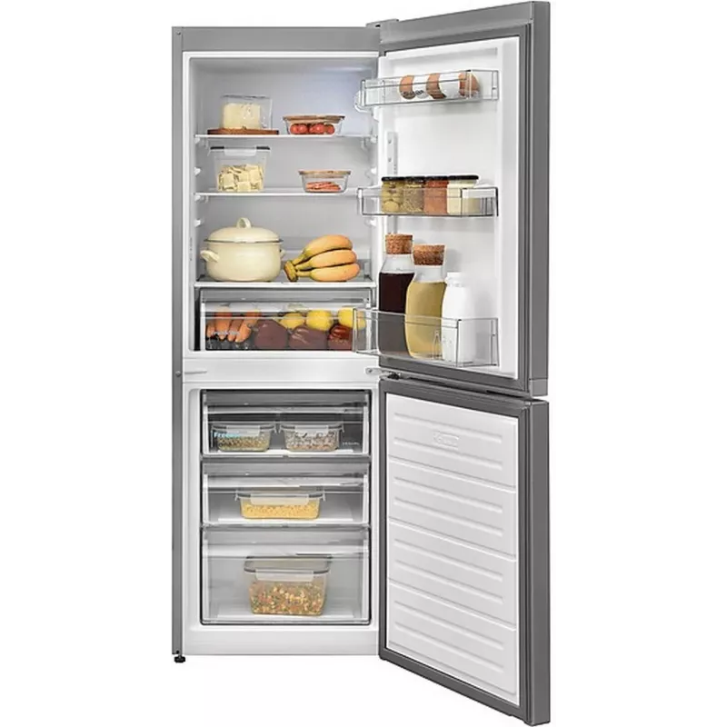 Sharp SJ-FBB02DTXLE-EU Stand-Kühl-Gefrierkombination, 268 L, Total No Frost, Silber, Energieklasse E