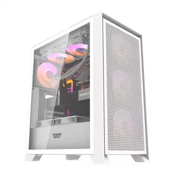 Darkflash DRX70 MESH White Mid-Tower Computer Case with 4 RGB Fans