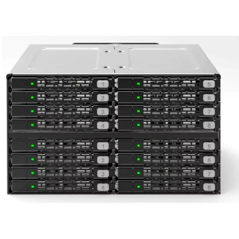 ICY DOCK ToughArmor MB516SP-B 16-Bay 2.5 inch SAS/SATA SSD/HDD Backplane Modul für 2x 5.25 inch Schächte