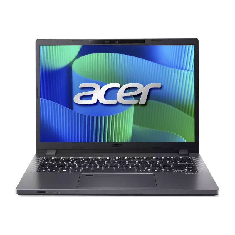 Acer TravelMate TMP214-55-G2-TCO-37X6 14 Zoll WUXGA Intel Core 3 100U 16 GB DDR5 512 GB SSD Intel Iris Xe Graphics Windows 11 Pro Englische Tastatur Hintergrundbeleuchtung Acer Grau