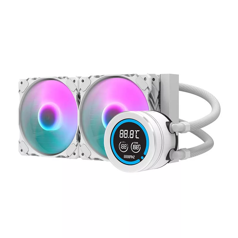 Darkflash DN-D240 WHITE 240mm All-in-One Flüssigkeits-CPU-Kühler mit ARGB-Beleuchtung, Weiß