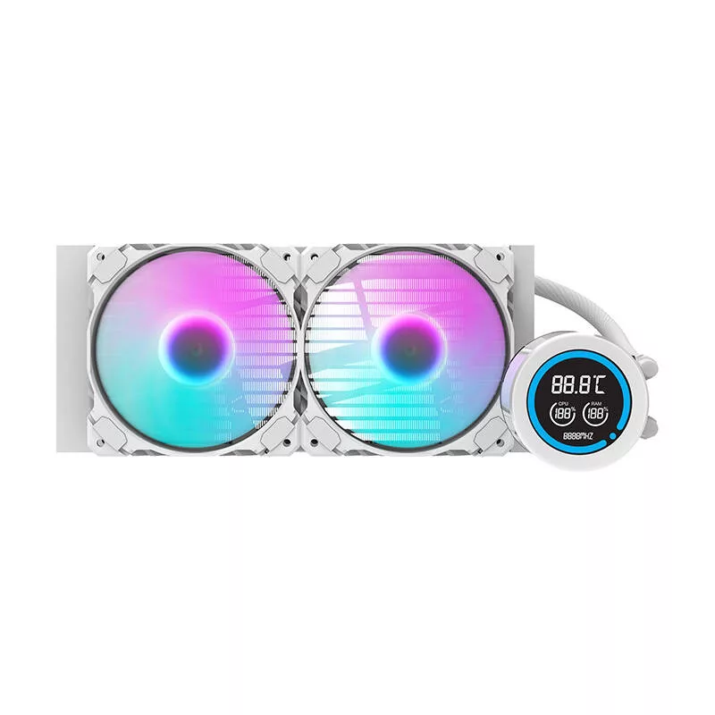 Darkflash DN-D240 WHITE 240mm All-in-One Flüssigkeits-CPU-Kühler mit ARGB-Beleuchtung, Weiß