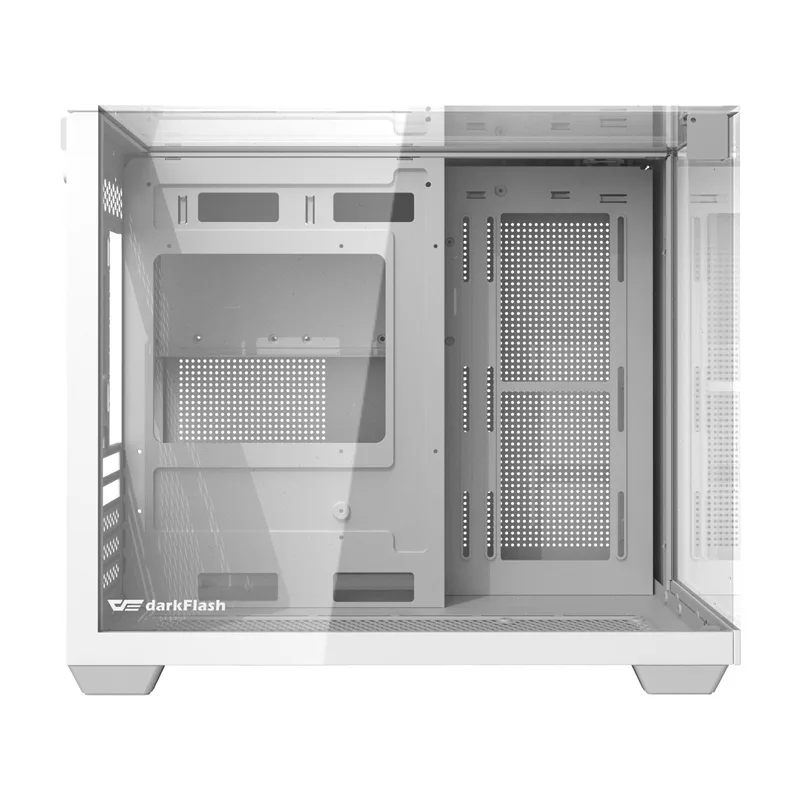 DARKFLASH TH285M White Mid-Tower Computer Case mit gehärtetem Glas