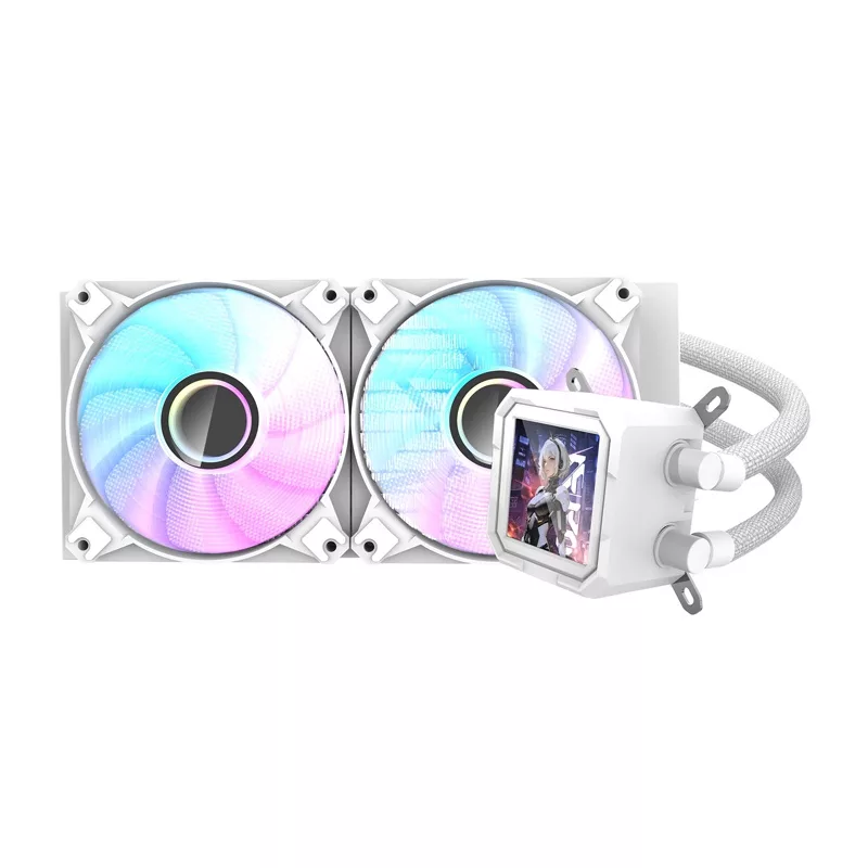 Darkflash DV240S White 240mm All-in-One Liquid CPU Cooler mit ARGB-Beleuchtung