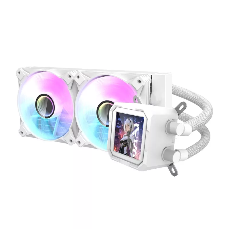 Darkflash DV240S White 240mm All-in-One Liquid CPU Cooler mit ARGB-Beleuchtung