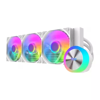 Darkflash DG360 CPU-Kühler (Weiß) - 360mm AIO-Wasserkühlung mit ARGB