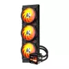 DARKFLASH DE360 Black All-in-One Flüssigkeits-CPU-Kühler, 360mm Radiator, 3x 120mm PWM Lüfter, Weiße LED-Pumpe