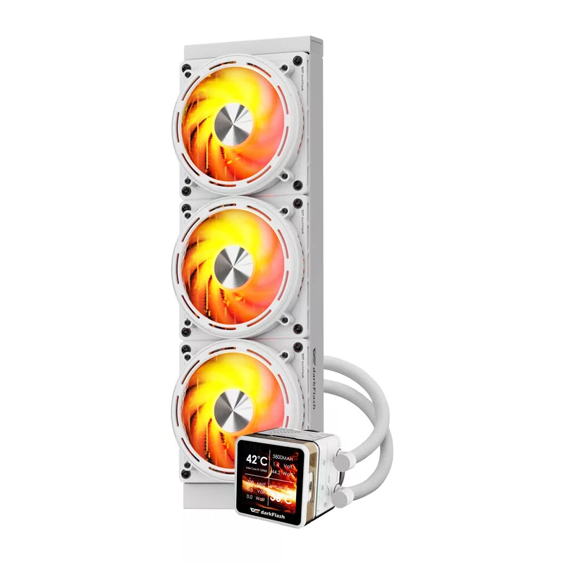 DARKFLASH DE360 White 360mm All-in-One Flüssigkeits-CPU-Kühler mit weißer LED-Pumpe, 3x120mm PWM-Lüfter