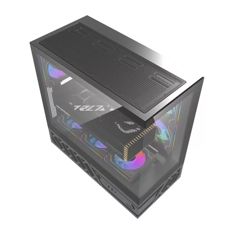 DarkFlash DS950 Mid-Tower Computer Case (Black) mit 6 vorinstallierten ARGB-Lüftern